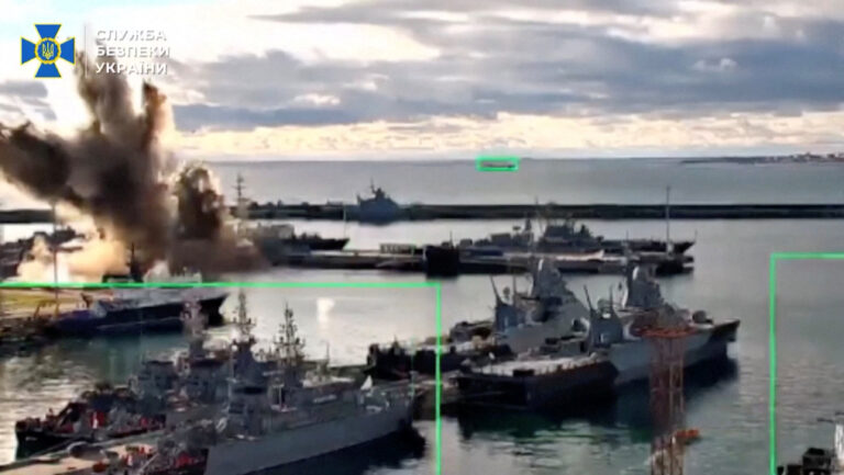 Ukraine says it struck Russian submarine in Novorossiysk